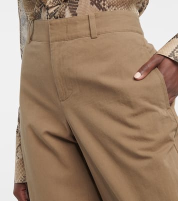 Weite Hose aus Baumwoll-Twill | Vince