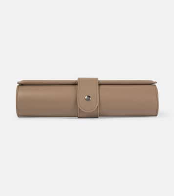 Portable leather backgammon set | Brunello Cucinelli