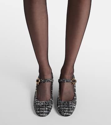 Pumps Mary Ribbon 45 in bouclé | Gianvito Rossi