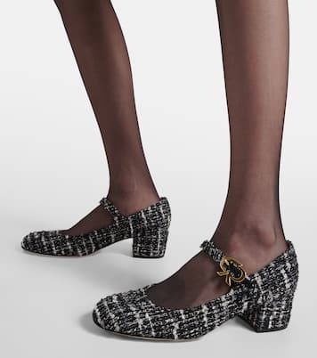 Pumps Mary Ribbon 45 in bouclé | Gianvito Rossi