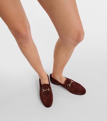 Mocassins Gucci Jordaan Horsebit en daim | Gucci