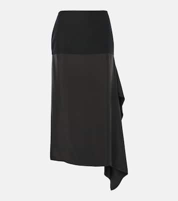 Asymmetric wool miniskirt | Jil Sander