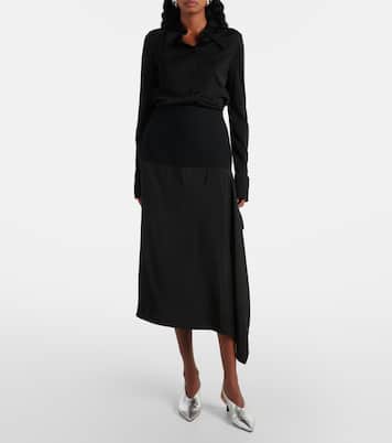 Asymmetric wool miniskirt | Jil Sander