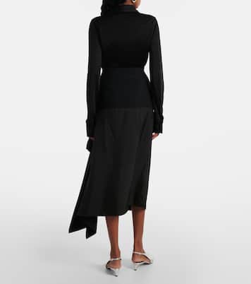 Asymmetric wool miniskirt | Jil Sander