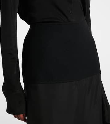 Asymmetric wool miniskirt | Jil Sander