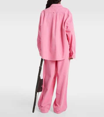 Sobrecamisa de pana de algodón con logo | Acne Studios