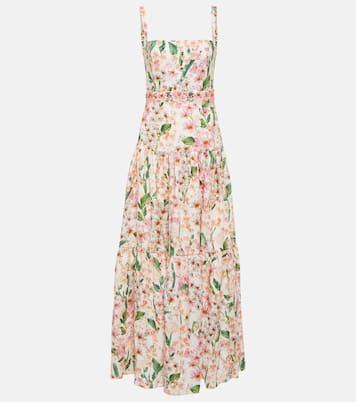 Lima floral linen maxi dress | Agua by Agua Bendita