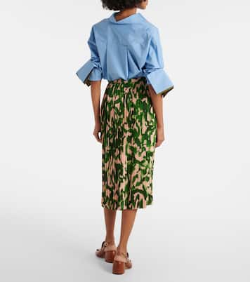 Printed pleated midi skirt | Dries Van Noten