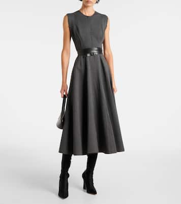 Vestido midi Grace de mezcla de algodón | Norma Kamali