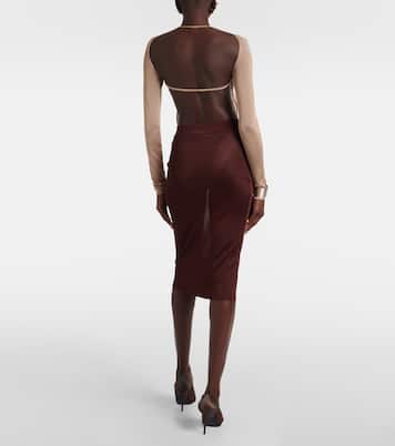 Jupe crayon en maille | Saint Laurent