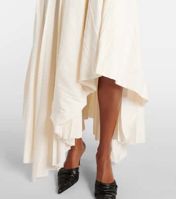Abito midi in cotone a pieghe | McQueen