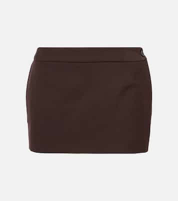 Low-rise wool miniskirt | Wardrobe.NYC