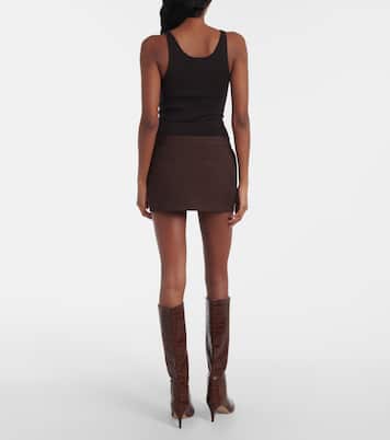 Low-rise wool miniskirt | Wardrobe.NYC