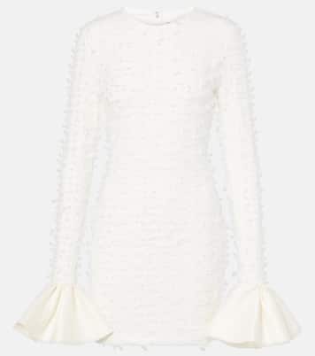 Bridal bow-detail mesh minidress | Rotate