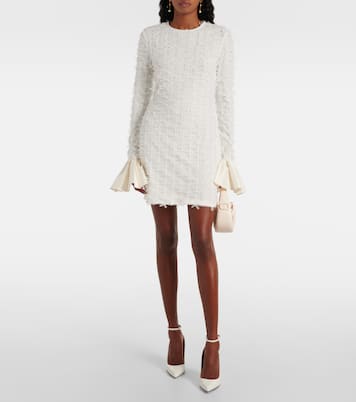 Bridal bow-detail mesh minidress | Rotate