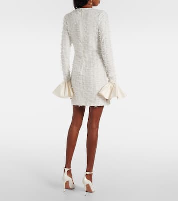 Bridal bow-detail mesh minidress | Rotate