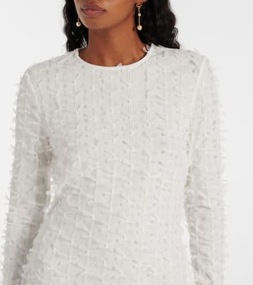 Bridal bow-detail mesh minidress | Rotate