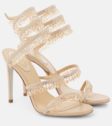 Chandelier 105 embellished satin sandals | Rene Caovilla
