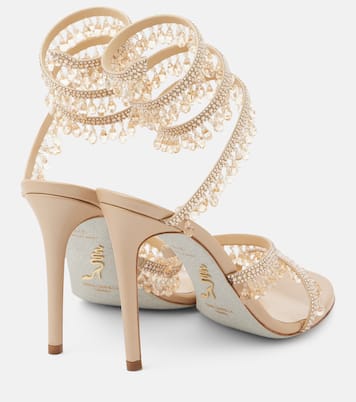 Chandelier 105 embellished satin sandals | Rene Caovilla