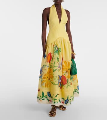 Abito lungo Dahlia in misto lino | Alémais