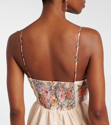 Robe midi Tallow en lin à fleurs | Zimmermann