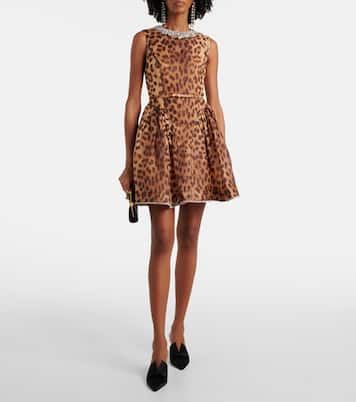 Abito corto Crush Panelled in lino e seta | Zimmermann