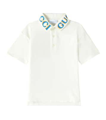 Polo in misto cotone con logo | Gucci Kids