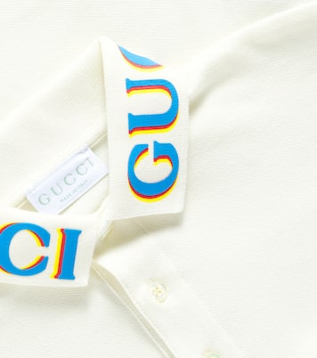 Polo in misto cotone con logo | Gucci Kids