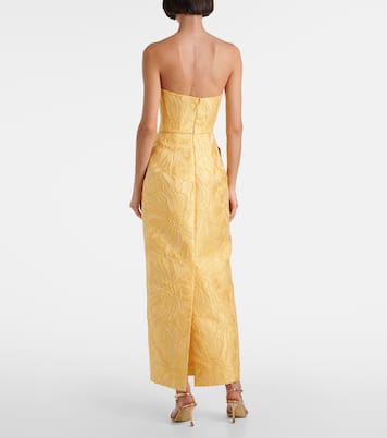 Robe de cocktail en jacquard à fleurs | Monique Lhuillier