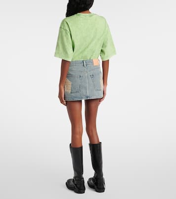 Minifalda Macaria en denim con efecto desgastado | Acne Studios