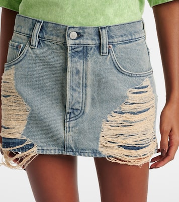 Minifalda Macaria en denim con efecto desgastado | Acne Studios
