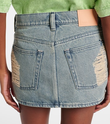 Minifalda Macaria en denim con efecto desgastado | Acne Studios