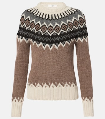 Fair Isle wool and cashmere sweater | Chloé