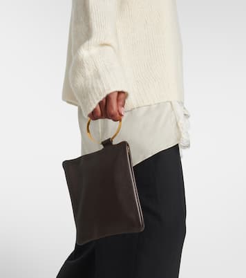 Pochette Square Bracelet en cuir | The Row