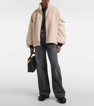 Bomber in tessuto tecnico e teddy | JW Anderson