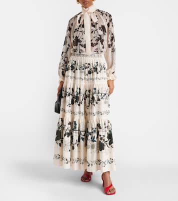 Falda larga Big de algodón floral | La DoubleJ
