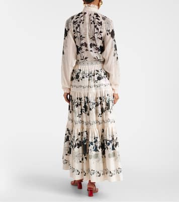 Falda larga Big de algodón floral | La DoubleJ