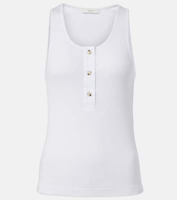 Mixed Media cotton tank top | Vince