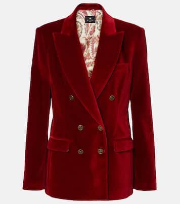Double-breasted cotton velvet blazer | Etro