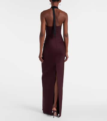 Vestido de fiesta en mezcla de lana adornado | David Koma