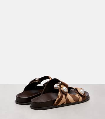 Pantoletten Fayence aus Shearling | Jimmy Choo