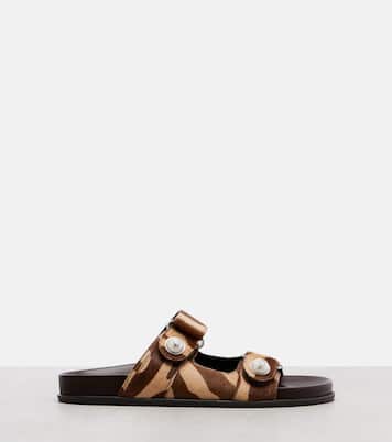 Pantoletten Fayence aus Shearling | Jimmy Choo
