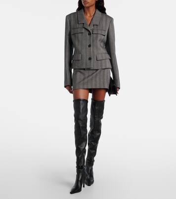 Overknee-Stiefel Camie 85 aus Leder | Jimmy Choo