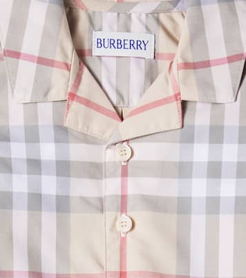 Baby Burberry Check cotton onesie | Burberry Kids