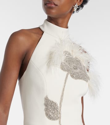 Robe Starlight mit Kristallen und Federn | Rebecca Vallance