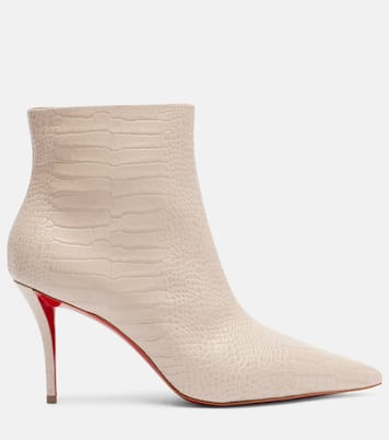 Snake-effect leather ankle boots | Christian Louboutin