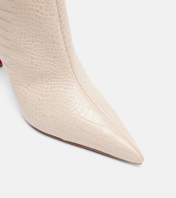 Snake-effect leather ankle boots | Christian Louboutin