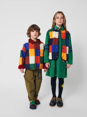 Multicolor Tiles reversible padded jacket | Bobo Choses