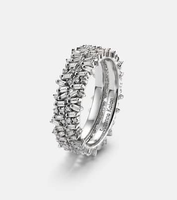 Icon Mini 18kt white gold tech ring jackets with diamonds | Suzanne Kalan