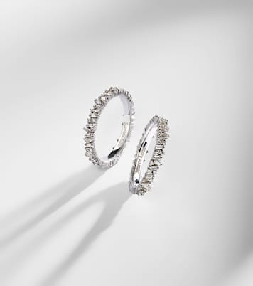 Icon Mini 18kt white gold tech ring jackets with diamonds | Suzanne Kalan